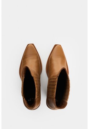 Botines De Cuero Para Mujer Solaris Botines De Cuero Para Mujer Solaris Miel 36 VÉLEZ