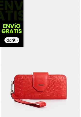 Billetera Porta Chequera De Cuero Para Mujer Extravaganza Billetera Porta Chequera De Cuero Para Mujer Extravaganza Rojo VÉLEZ Vélez