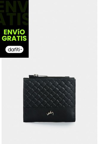 Billetera De Cuero Grabado Para Mujer Hazen Billetera De Cuero Grabado Para Mujer Hazen Negro VÉLEZ Vélez