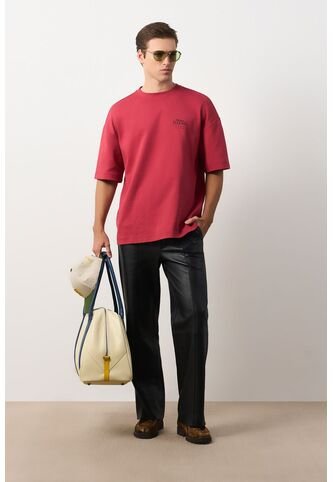 Camiseta Relaxed Fit Para Hombre Camiseta Relaxed Fit Para Hombre Rojo XS VÉLEZ Vélez