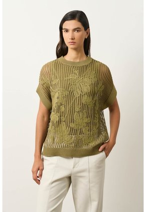 Chaleco Tejido Pata Mujer Kiwa Chaleco Tejido Pata Mujer Kiwa Verde Oliva XS VÉLEZ