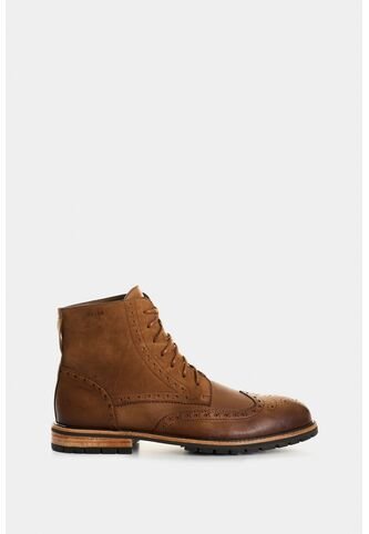 Botas De Cuero Gamuzado Y Liso Para Hombre Gael Botas De Cuero Gamuzado Y Liso Para Hombre Gael Miel 44 VÉLEZ Vélez