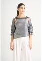 Sweater Star En Tejido Rectilíneo Para Mujer Efecto Metalizado Sweater Star En Tejido Rectilíneo Para Mujer Efecto Metalizado Negro M VÉLEZ de Vélez