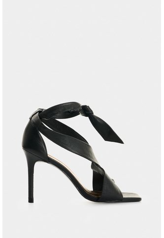 Sandalia Tacón Nucifera De Cuero Para Mujer Straps Sandalia Tacón Nucifera De Cuero Para Mujer Straps Negro 39 VÉLEZ Vélez