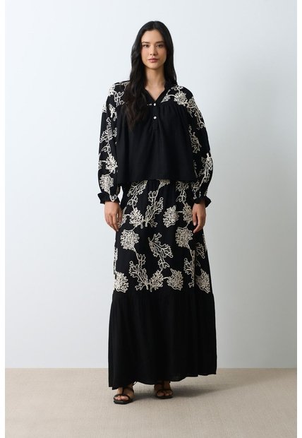 Camisa Manga Larga Para Mujer Bruma Camisa Manga Larga Para Mujer Bruma Negro M VÉLEZ