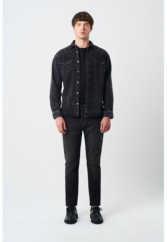 Jean Vireo Semi Fitted Para Hombre Detalles Cuero Jean Vireo Semi Fitted Para Hombre Detalles Cuero Negro 32 VÉLEZ Vélez