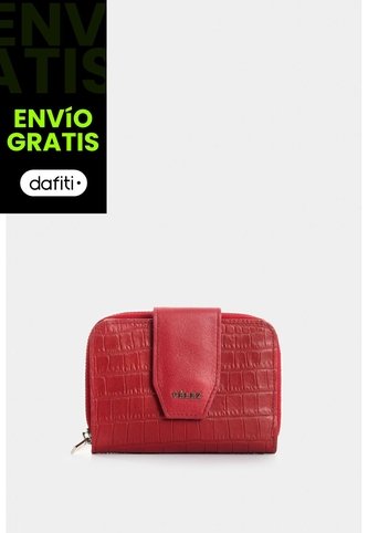 Billetera Hiedra De Cuero Para Mujer Grabado Billetera Hiedra De Cuero Para Mujer Grabado Rojo VÉLEZ Vélez