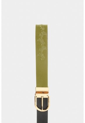 Cinturón Doblefaz En Cuero Para Mujer Yuuban Cinturón Doblefaz En Cuero Para Mujer Yuuban Verde Oliva XL VÉLEZ