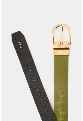 Cinturón Doblefaz En Cuero Para Mujer Yuuban Cinturón Doblefaz En Cuero Para Mujer Yuuban Verde Oliva XL VÉLEZ