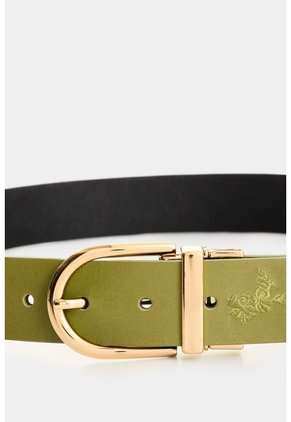 Cinturón Doblefaz En Cuero Para Mujer Yuuban Cinturón Doblefaz En Cuero Para Mujer Yuuban Verde Oliva XL VÉLEZ