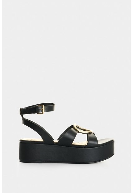 Sandalia Plataforma De Cuero Para Mujer Lagoon Sandalia Plataforma De Cuero Para Mujer Lagoon Negro 34 VÉLEZ