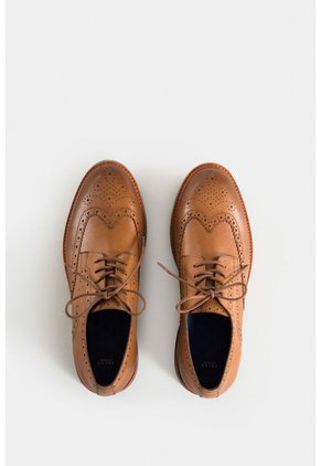 Zapatos Cordón Brogue De Cuero Para Hombre Cortes Tradicionales Zapatos Cordón Brogue De Cuero Para Hombre Cortes Tradicionales Miel 44 VÉLEZ