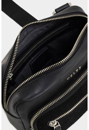 Manos Libres Bright De Cuero Para Hombre Detalle Gamuzado Manos Libres Bright De Cuero Para Hombre Detalle Gamuzado Negro VÉLEZ