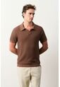 Polo Manga Corta Draco 2.0 Tejida Para Hombre Texturizada Polo Manga Corta Draco 2.0 Tejida Para Hombre Texturizada Tabaco XS VÉLEZ de Vélez