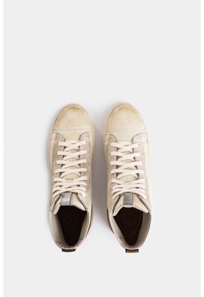 Tenis Bota De Cuero Para Mujer Detalle Folia Tenis Bota De Cuero Para Mujer Detalle Folia Blanco 37 VÉLEZ