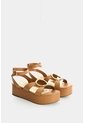 Sandalia Plataforma De Cuero Para Mujer Lagoon Sandalia Plataforma De Cuero Para Mujer Lagoon Miel 35 VÉLEZ de Vélez
