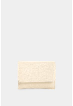 Billetera Pequeña En Cuero Para Mujer Billetera Pequeña En Cuero Para Mujer Crema VÉLEZ