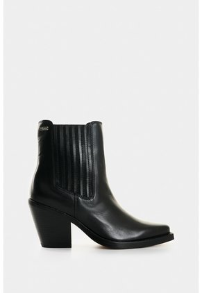 Botines De Cuero Para Mujer Solaris Botines De Cuero Para Mujer Solaris Negro 38 VÉLEZ