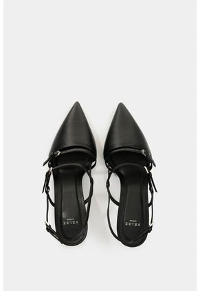 Tacones Cerrados Brielle De Cuero Folia Para Mujer Brillo Tacones Cerrados Brielle De Cuero Folia Para Mujer Brillo Negro 35 VÉLEZ