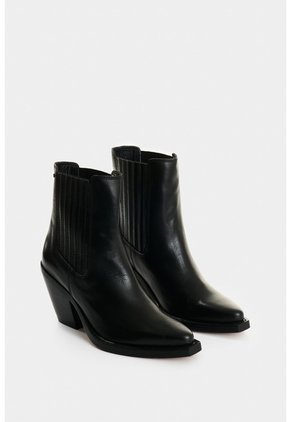 Botines De Cuero Para Mujer Solaris Botines De Cuero Para Mujer Solaris Negro 38 VÉLEZ