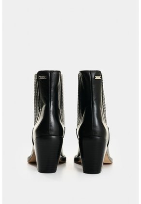 Botines De Cuero Para Mujer Solaris Botines De Cuero Para Mujer Solaris Negro 38 VÉLEZ
