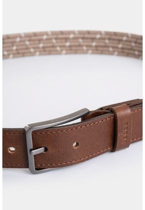 Cinturón Unifaz Cetara De Cuero Para Hombre Trenzado Cinturón Unifaz Cetara De Cuero Para Hombre Trenzado Arena 38 VÉLEZ