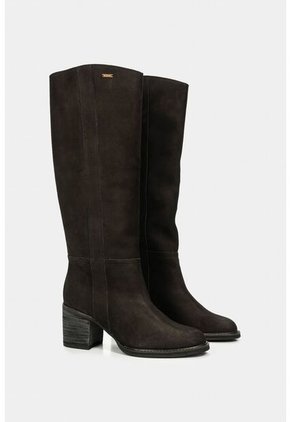 Botas Tacón Caña Alta Magnolia De Cuero Para Mujer Tipo Nobuck Negro Botas Tacón Caña Alta Magnolia De Cuero Para Mujer Tipo Nobuck Negro 39 Vélez