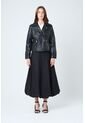 Chaqueta Biker Island De Cuero Para Mujer Fit Ajustado Chaqueta Biker Island De Cuero Para Mujer Fit Ajustado Negro L VÉLEZ de Vélez