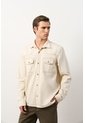 Sobrecamisa En Denim Para Hombre Magma Sobrecamisa En Denim Para Hombre Magma Crema XS VÉLEZ de Vélez