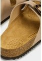 Sandalia Plana Pilos De Cuero Para Mujer Suela Corcho Sandalia Plana Pilos De Cuero Para Mujer Suela Corcho Beige 38 VÉLEZ de Vélez