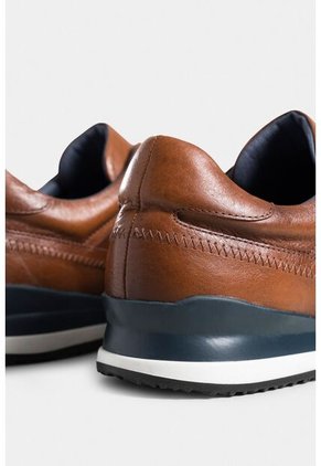 Tenis Devant De Cuero Para Hombre Cortes Efecto Envejecido Tenis Devant De Cuero Para Hombre Cortes Efecto Envejecido Miel 38 Vélez