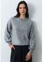 Sweater Tejido Oversized Para Mujer Nácar Sweater Tejido Oversized Para Mujer Nácar Gris S VÉLEZ de Vélez