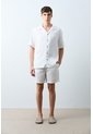 Camisa Manga Corta En Lino Para Hombre Málaga Camisa Manga Corta En Lino Para Hombre Málaga Blanco M VÉLEZ de Vélez