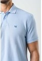 Polo Manga Corta Essential Para Hombre Textura Polo Manga Corta Essential Para Hombre Textura Azul Claro XXL VÉLEZ de Vélez