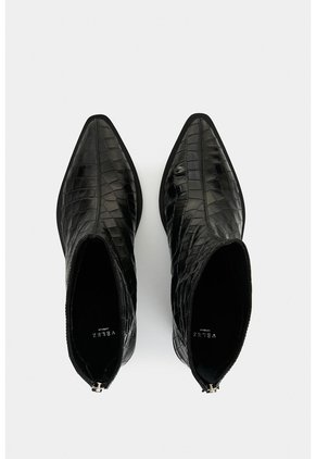 Botín En Cuero Croco Para Mujer Arizona Botín En Cuero Croco Para Mujer Arizona Negro 36 VÉLEZ