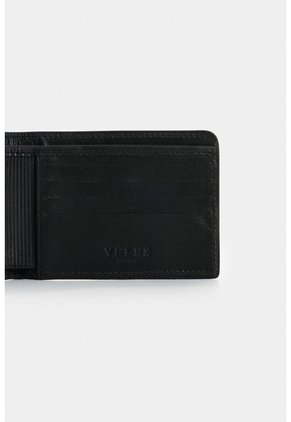 Billetera De Cuero Para Hombre Ray Billetera De Cuero Para Hombre Ray Negro VÉLEZ