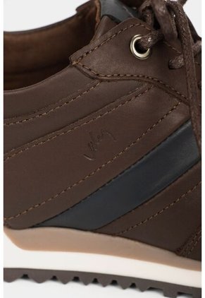 Tenis Romeo De Cuero Para Hombre Efecto Envejecido Cafe Tenis Romeo De Cuero Para Hombre Efecto Envejecido Cafe 44 VÉLEZ
