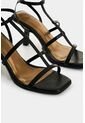 Sandalia Tacón De Cuero Para Mujer Moon Sandalia Tacón De Cuero Para Mujer Moon Negro 41 VÉLEZ de Vélez