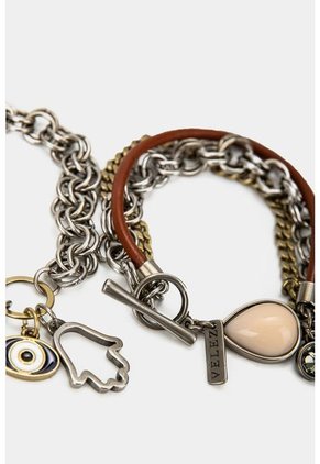 Set De Manillas Jardín Para Mujer Combinación De Cadenas Miel Set De Manillas Jardín Para Mujer Combinación De Cadenas Miel Vélez