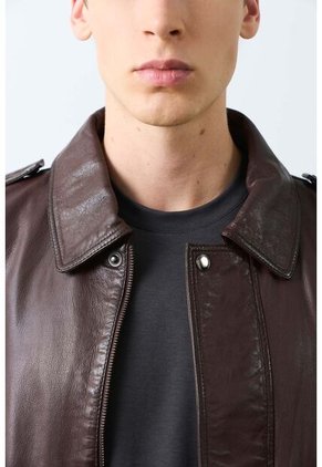 Chaqueta Bomber De Cuero Para Hombre Meridian Chaqueta Bomber De Cuero Para Hombre Meridian Cafe S VÉLEZ