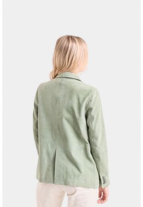 Blazer Gobi En Gamuza Para Mujer Bolsillo Ribete Blazer Gobi En Gamuza Para Mujer Bolsillo Ribete Agua Marina XL VÉLEZ