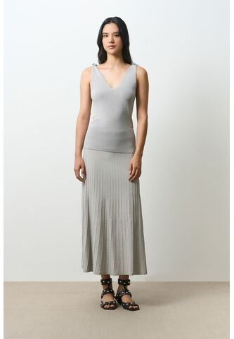 Top Tejido Ajustado Para Mujer Tritón Top Tejido Ajustado Para Mujer Tritón Gris M VÉLEZ Vélez