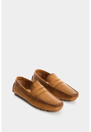 Mocasines Oporto De Cuero Para Hombre Efecto Tamponado Mocasines Oporto De Cuero Para Hombre Efecto Tamponado Miel 43 VÉLEZ