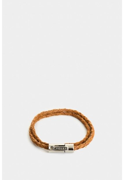 Manilla De Cuero Trenzado Para Hombre Sienna Manilla De Cuero Trenzado Para Hombre Sienna Miel VÉLEZ