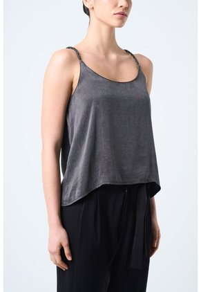 Camisa Aurora De Tiras En Tejido Plano Para Mujer Detalle Millaré Camisa Aurora De Tiras En Tejido Plano Para Mujer Detalle Millaré Negro S VÉLEZ