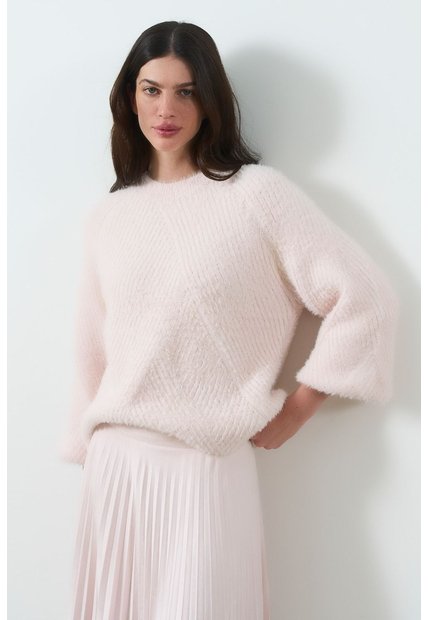 Sweater Liora Para Mujer Acanalado Asimétrico Sweater Liora Para Mujer Acanalado Asimétrico Rosado S VÉLEZ