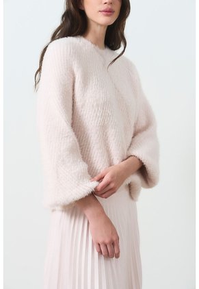 Sweater Liora Para Mujer Acanalado Asimétrico Sweater Liora Para Mujer Acanalado Asimétrico Rosado S VÉLEZ