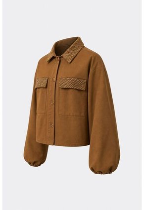Chaqueta Senda Trucker Para Mujer Oversized Chaqueta Senda Trucker Para Mujer Oversized Miel XXL VÉLEZ