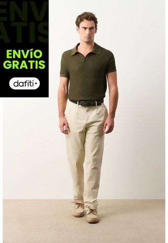 Polo Manga Corta Draco 2.0 Tejida Para Hombre Texturizada Polo Manga Corta Draco 2.0 Tejida Para Hombre Texturizada Verde Oliva XL VÉLEZ Vélez