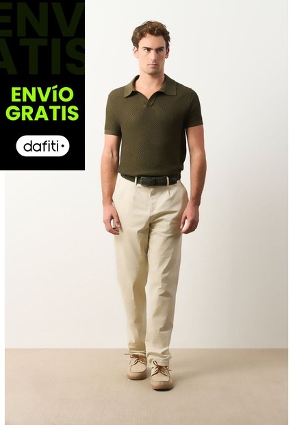 Polo Manga Corta Draco 2.0 Tejida Para Hombre Texturizada Polo Manga Corta Draco 2.0 Tejida Para Hombre Texturizada Verde Oliva XL VÉLEZ